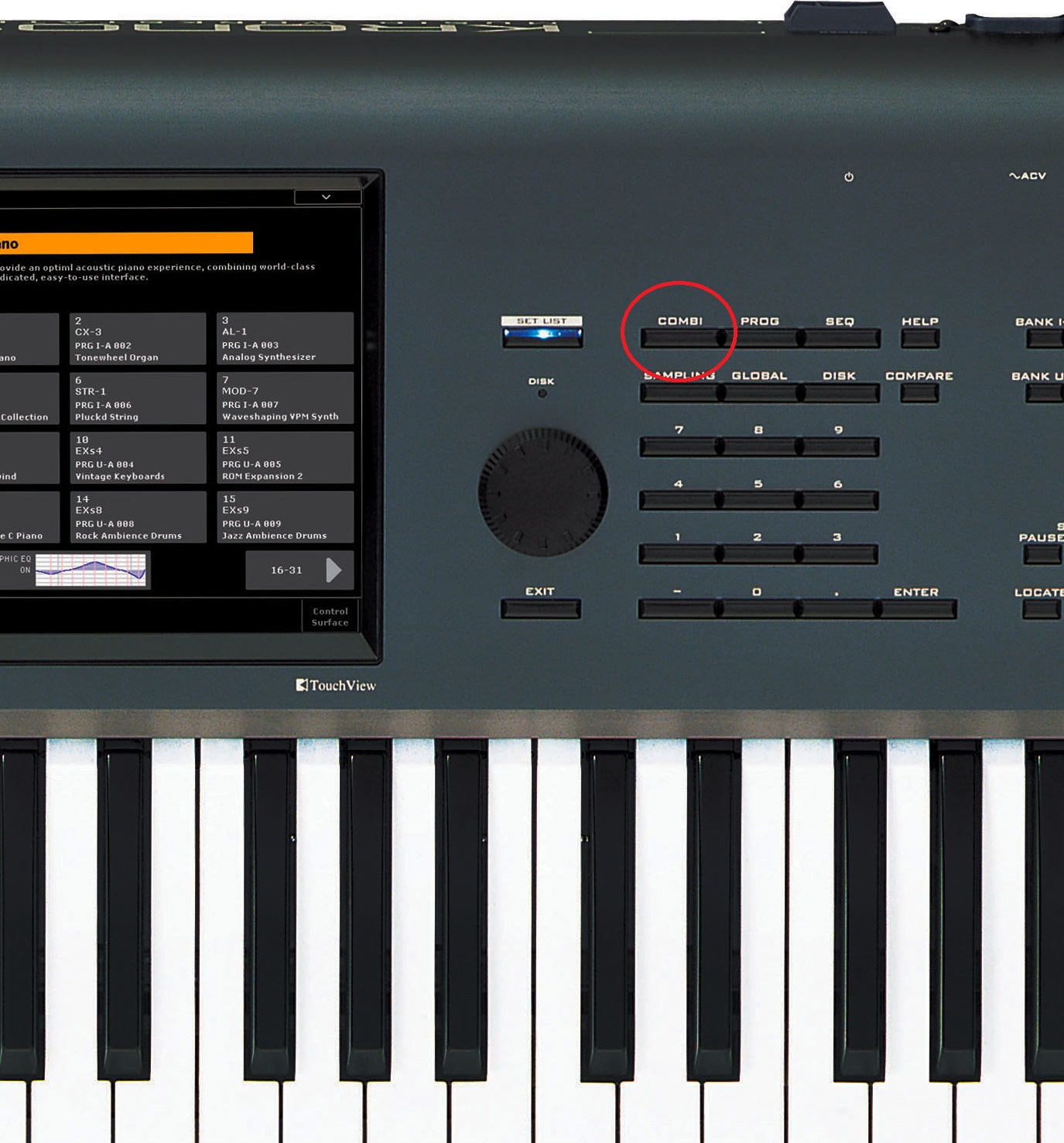 Korg Kronos combination example